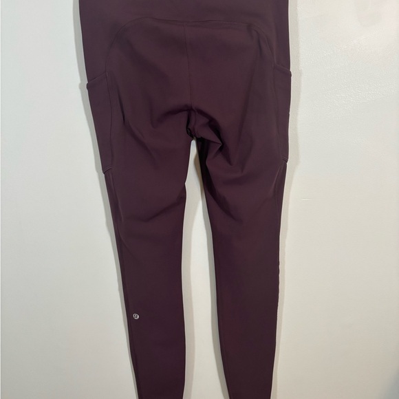 Lululemon Fast and Free High-Rise Tight 25” Nulux Maroon Size 6 with pockets - Picture 6 of 16